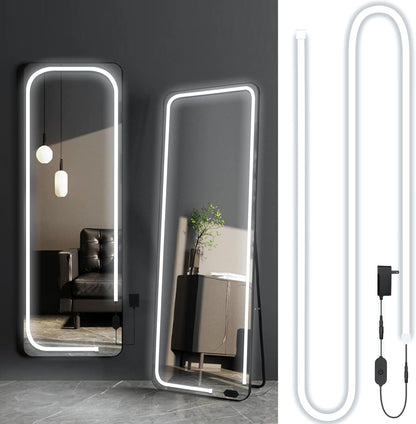 LED Vanity Mirror Lights, Hollywood Style Makeup Lighting, 10FT/6000K/Dimmable/12V Adapter/Self-Adhesive Strip Lights for Mirror, Lighting for Makeup Vanity Table & Bathroom Mirror