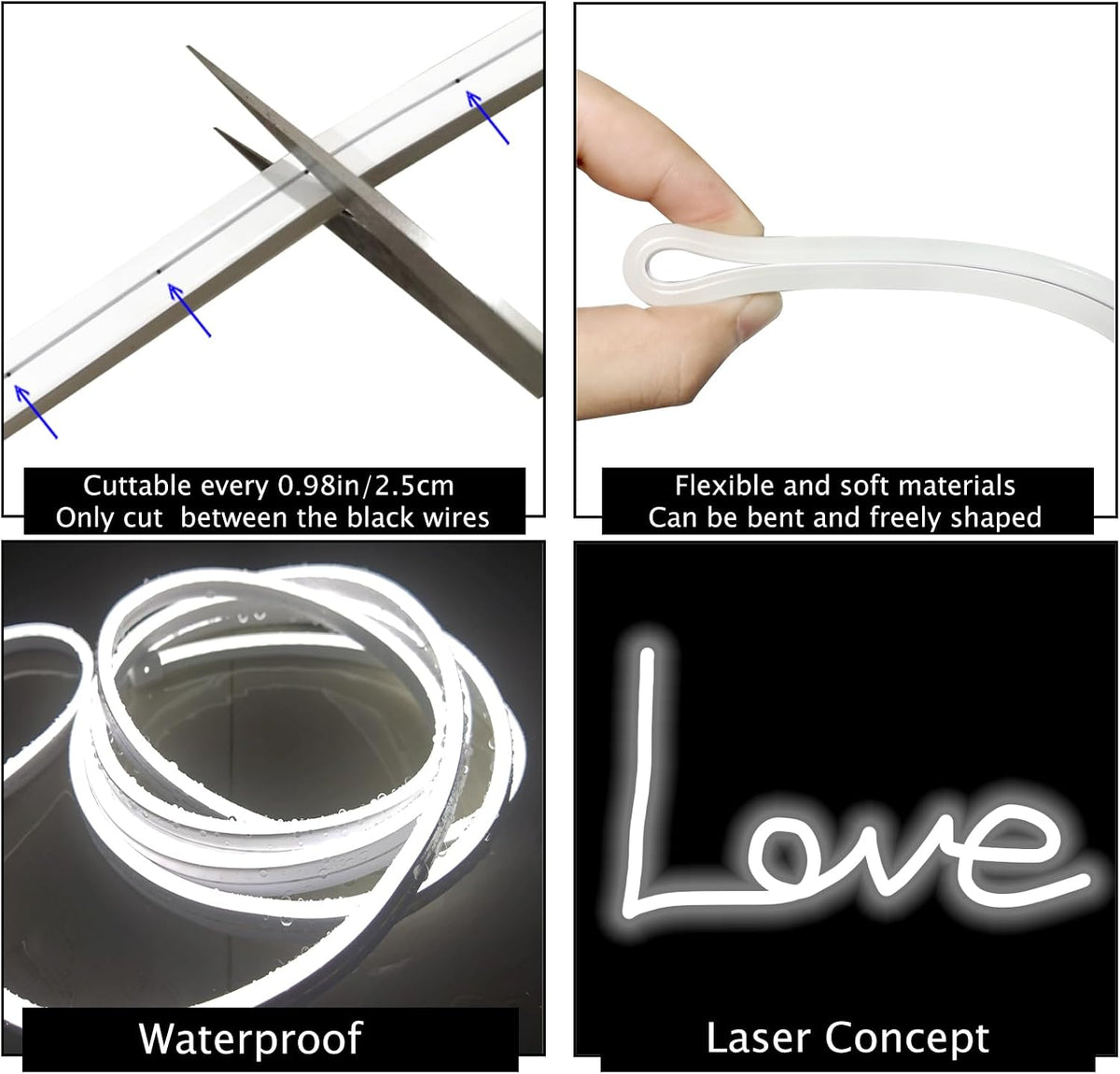 LED Vanity Mirror Lights, Hollywood Style Makeup Lighting, 10FT/6000K/Dimmable/12V Adapter/Self-Adhesive Strip Lights for Mirror, Lighting for Makeup Vanity Table & Bathroom Mirror
