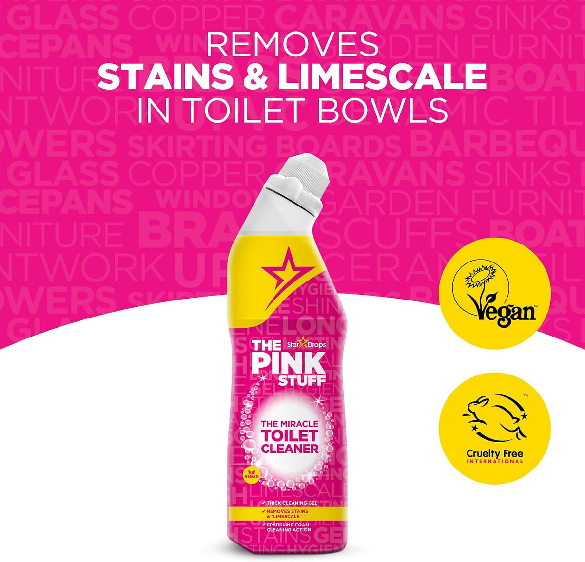 The Pink Stuff Miracle Toilet Gel Cleaner, 25 Fl Oz