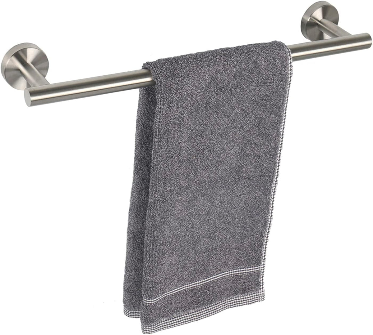 Bath Towel Bar - Thicken SUS304 Stainless Steel Bathroom Towel Holder, Towel Rod for Bathroom Heavy Duty Wall Mounted Towel Rack Hanger (16IN, Brushed Nickel)