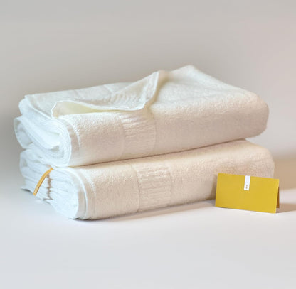Highly Absorbent & Quick-Dry Organic Cotton Bath Towels, Soft & Lightweight, Made in Japan, Oeko-Tex Class 1 Certified, 28 x 53 inch, White, Pack of 2 – Proof of Purity