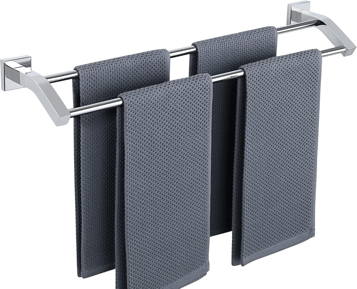 Double Towel Bar,24" Double Towel Racks for Bathroom,Polished Chrome