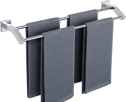 Double Towel Bar,24" Double Towel Racks for Bathroom,Polished Chrome
