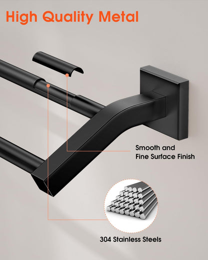 Double Towel Bar,24" Double Towel Racks for Bathroom,Polished Chrome