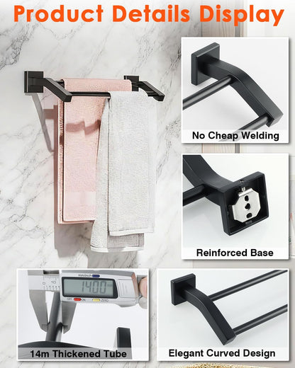 Double Towel Bar,24" Double Towel Racks for Bathroom,Polished Chrome