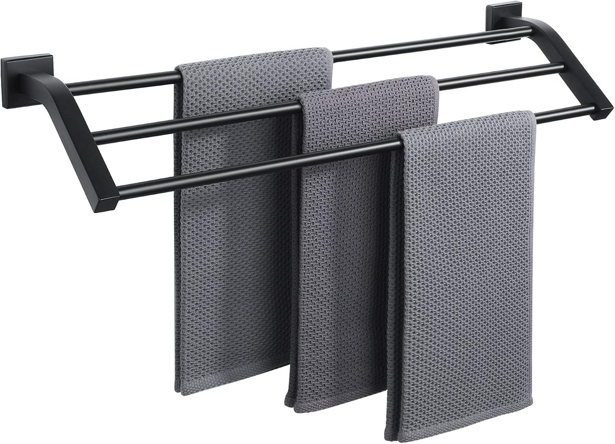 Double Towel Bar,24" Double Towel Racks for Bathroom,Polished Chrome