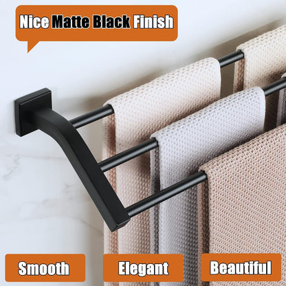 Double Towel Bar,24" Double Towel Racks for Bathroom,Polished Chrome