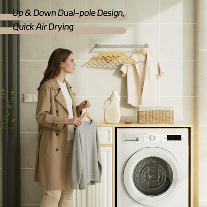 Double Towel Bar,24" Double Towel Racks for Bathroom,Polished Chrome