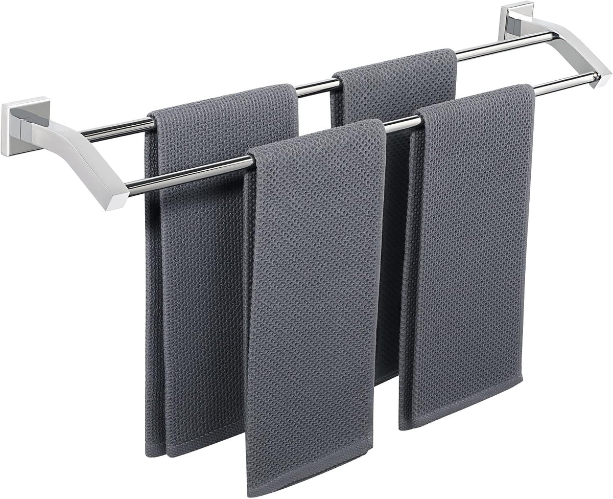 Double Towel Bar,24" Double Towel Racks for Bathroom,Polished Chrome