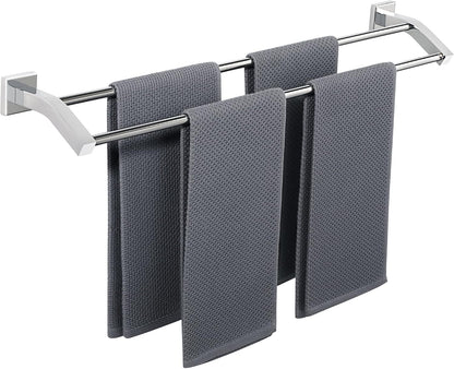 Double Towel Bar,24" Double Towel Racks for Bathroom,Polished Chrome