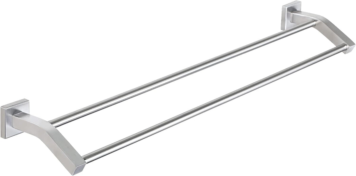 Double Towel Bar,24" Double Towel Racks for Bathroom,Polished Chrome