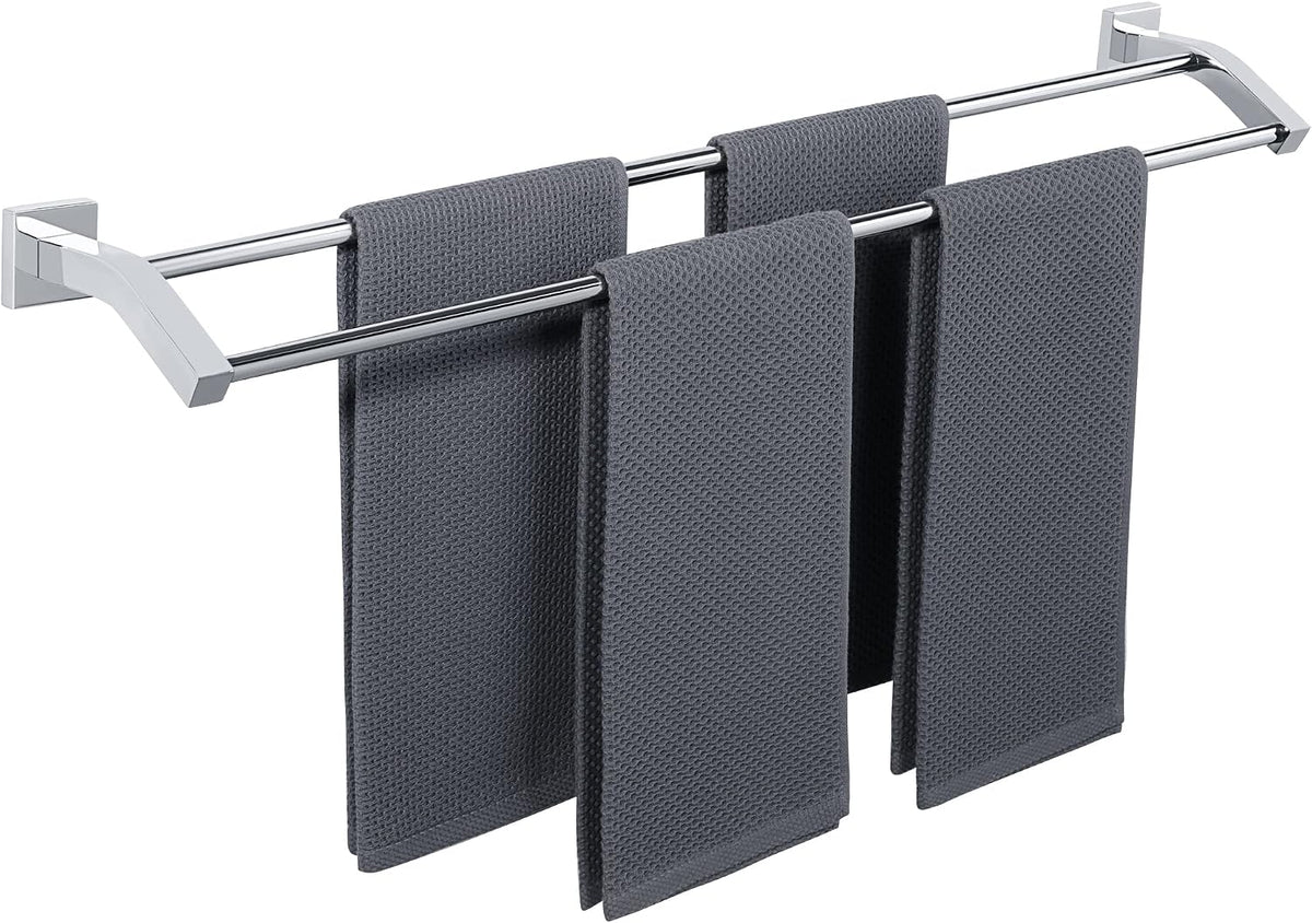 Double Towel Bar,24" Double Towel Racks for Bathroom,Polished Chrome