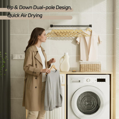 Double Towel Bar,24" Double Towel Racks for Bathroom,Polished Chrome