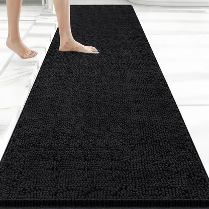 Small Bath Rug Mat,24x17 Chenille High Absorbent Latte Bathroom Mats | Non Slip with Rubber Backing Bathroom Rugs Machine Washable;Extra Soft Bath Rug ;High Absorbent And Quick Dry Microfiber mat
