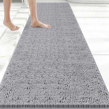 Small Bath Rug Mat,24x17 Chenille High Absorbent Latte Bathroom Mats | Non Slip with Rubber Backing Bathroom Rugs Machine Washable;Extra Soft Bath Rug ;High Absorbent And Quick Dry Microfiber mat