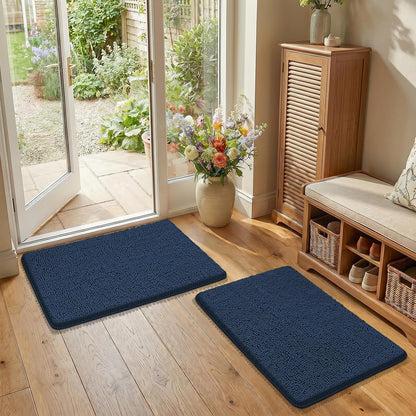 Small Bath Rug Mat,24x17 Chenille High Absorbent Latte Bathroom Mats | Non Slip with Rubber Backing Bathroom Rugs Machine Washable;Extra Soft Bath Rug ;High Absorbent And Quick Dry Microfiber mat