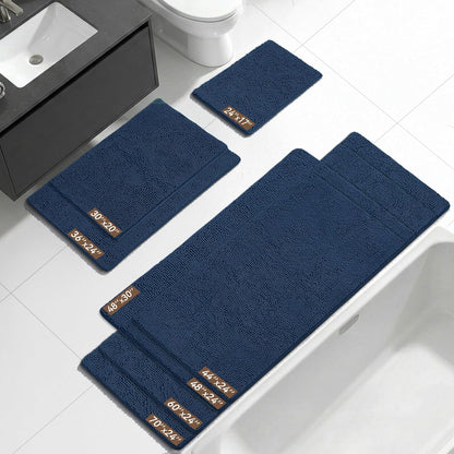 Small Bath Rug Mat,24x17 Chenille High Absorbent Latte Bathroom Mats | Non Slip with Rubber Backing Bathroom Rugs Machine Washable;Extra Soft Bath Rug ;High Absorbent And Quick Dry Microfiber mat
