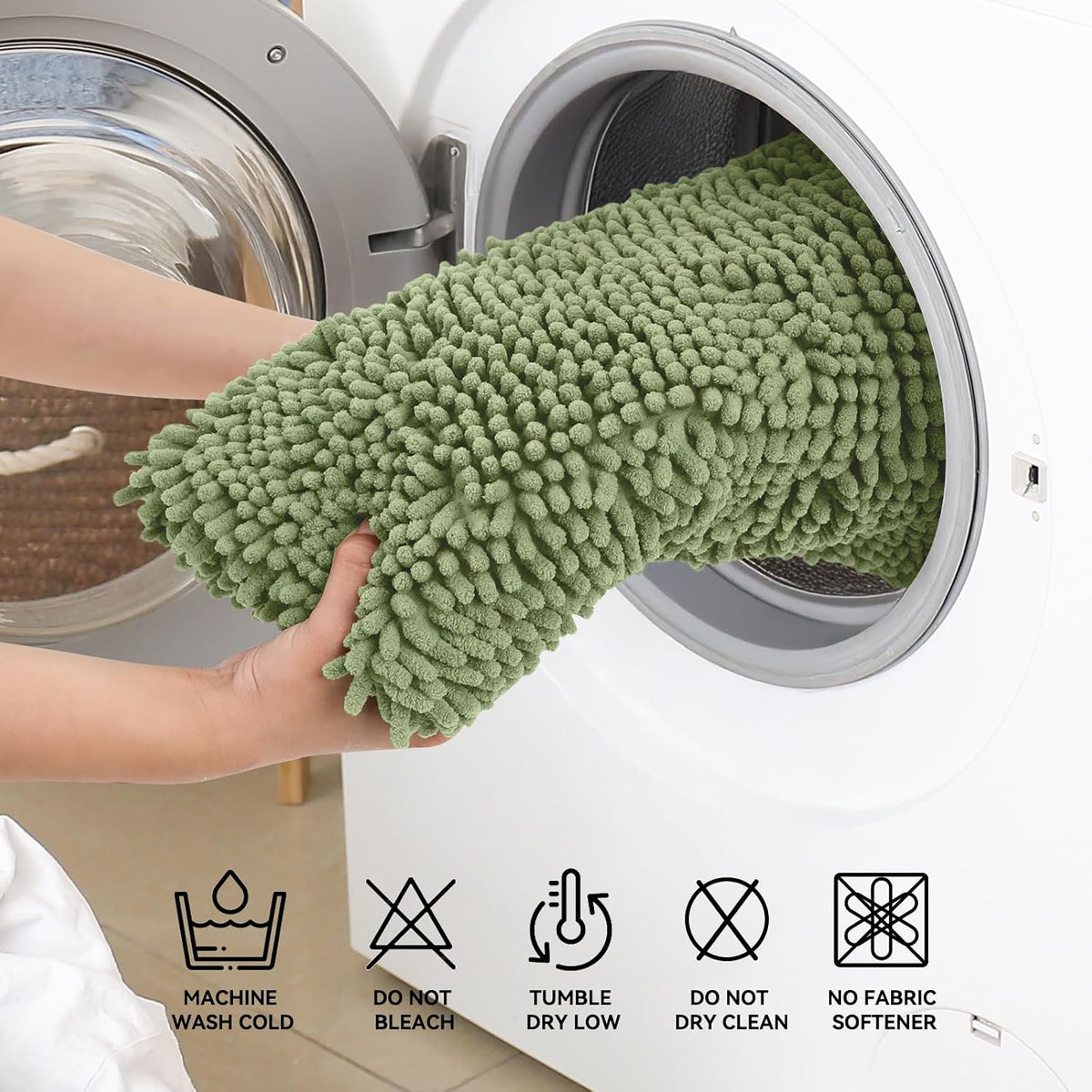 Small Bath Rug Mat,24x17 Chenille High Absorbent Latte Bathroom Mats | Non Slip with Rubber Backing Bathroom Rugs Machine Washable;Extra Soft Bath Rug ;High Absorbent And Quick Dry Microfiber mat