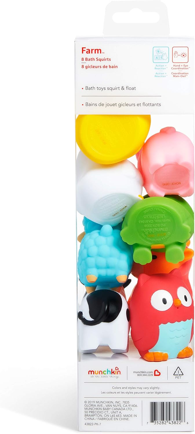 Ocean Sea Animal Squirt Bath Toys, 9+ Months, 8 Pack