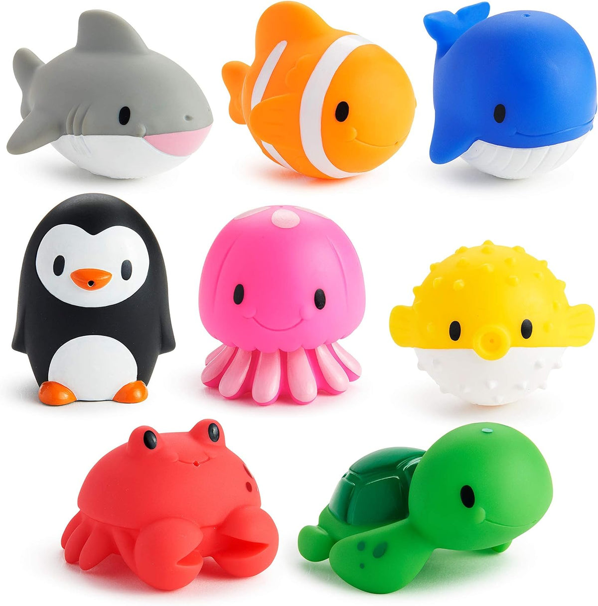 Ocean Sea Animal Squirt Bath Toys, 9+ Months, 8 Pack