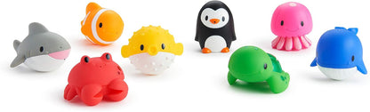 Ocean Sea Animal Squirt Bath Toys, 9+ Months, 8 Pack