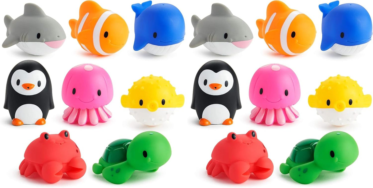 Ocean Sea Animal Squirt Bath Toys, 9+ Months, 8 Pack
