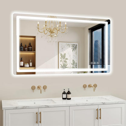 30"x36" LED Bathroom Mirror with Lights, Backlit + Front Lit, Anti-Fog, Lighted Bathroom Mirror for Wall, HD Shatterproof Tempered Glass, Dimmable, Memory Function (Horizontal/Vertical)