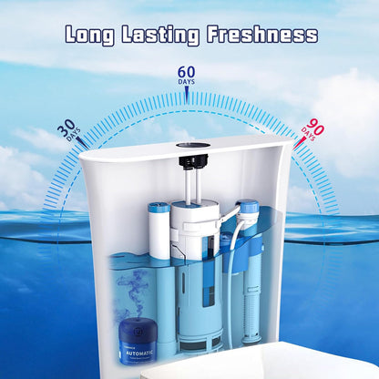 Automatic Continuous Toilet Bowl Cleaner 3 Bottles Lemon
