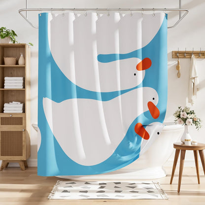 Shower Curtain, Washable Cloth Black Shower Curtain Sets with 12 Shower Curtain Hooks, Fabric Rustic Black and White Striped Curtain, Farmhouse Bathroom Curtains, 72x72 Inches