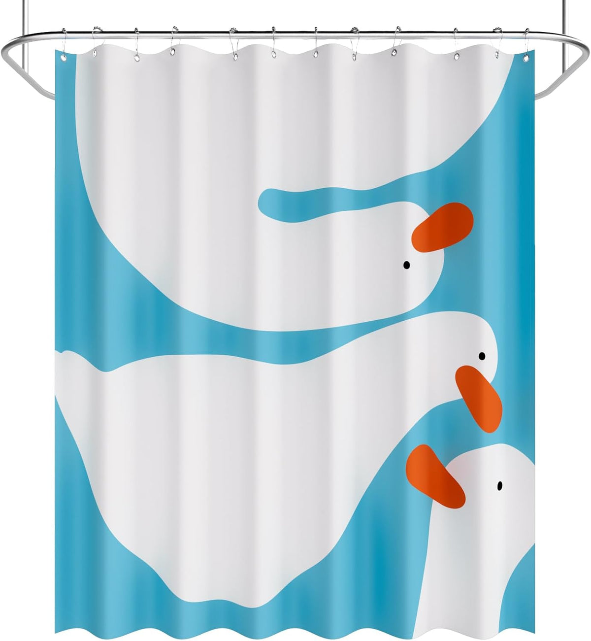 Shower Curtain, Washable Cloth Black Shower Curtain Sets with 12 Shower Curtain Hooks, Fabric Rustic Black and White Striped Curtain, Farmhouse Bathroom Curtains, 72x72 Inches