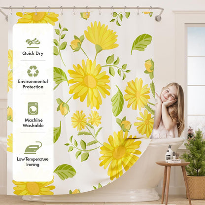 Shower Curtain, Washable Cloth Black Shower Curtain Sets with 12 Shower Curtain Hooks, Fabric Rustic Black and White Striped Curtain, Farmhouse Bathroom Curtains, 72x72 Inches