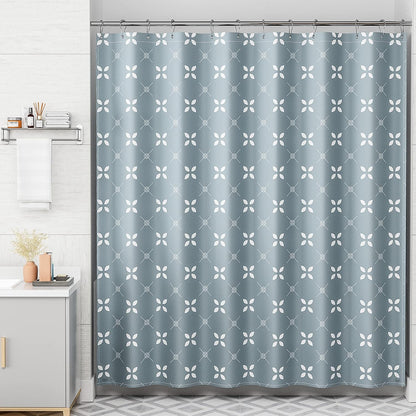 Shower Curtain, Washable Cloth Black Shower Curtain Sets with 12 Shower Curtain Hooks, Fabric Rustic Black and White Striped Curtain, Farmhouse Bathroom Curtains, 72x72 Inches