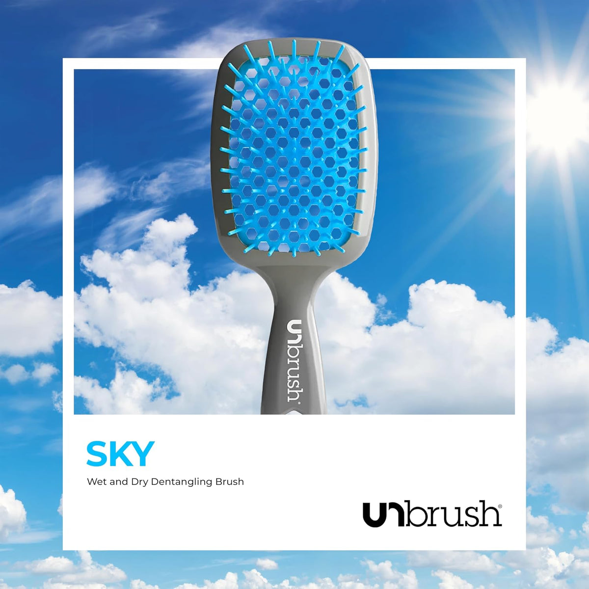 FHI Heat UNbrush Detangling Brush for Pain-Free Brushing on All Wet or Dry Hair Types — Durable DuoFlex Anti-Static Bristles, Lightweight Handle, Vented Hair Brush