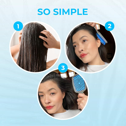 FHI Heat UNbrush Detangling Brush for Pain-Free Brushing on All Wet or Dry Hair Types — Durable DuoFlex Anti-Static Bristles, Lightweight Handle, Vented Hair Brush