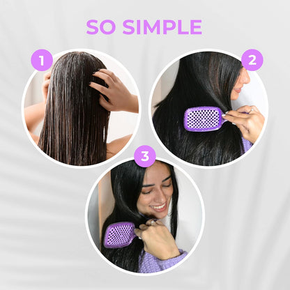 FHI Heat UNbrush Detangling Brush for Pain-Free Brushing on All Wet or Dry Hair Types — Durable DuoFlex Anti-Static Bristles, Lightweight Handle, Vented Hair Brush
