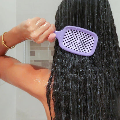 FHI Heat UNbrush Detangling Brush for Pain-Free Brushing on All Wet or Dry Hair Types — Durable DuoFlex Anti-Static Bristles, Lightweight Handle, Vented Hair Brush