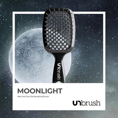 FHI Heat UNbrush Detangling Brush for Pain-Free Brushing on All Wet or Dry Hair Types — Durable DuoFlex Anti-Static Bristles, Lightweight Handle, Vented Hair Brush