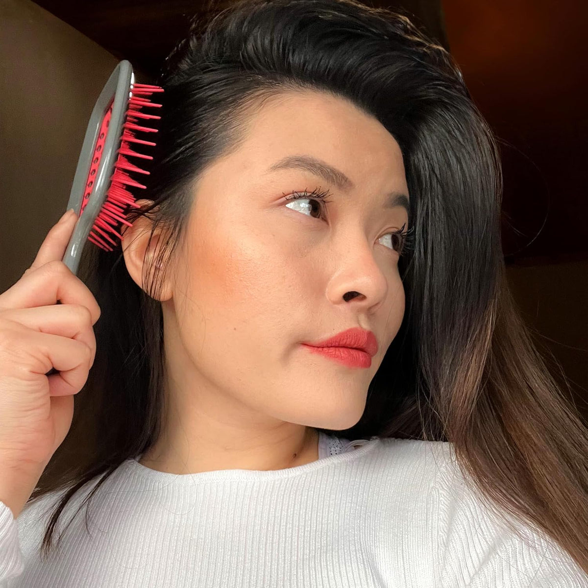 FHI Heat UNbrush Detangling Brush for Pain-Free Brushing on All Wet or Dry Hair Types — Durable DuoFlex Anti-Static Bristles, Lightweight Handle, Vented Hair Brush