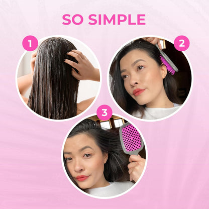 FHI Heat UNbrush Detangling Brush for Pain-Free Brushing on All Wet or Dry Hair Types — Durable DuoFlex Anti-Static Bristles, Lightweight Handle, Vented Hair Brush