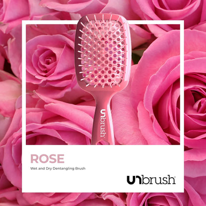 FHI Heat UNbrush Detangling Brush for Pain-Free Brushing on All Wet or Dry Hair Types — Durable DuoFlex Anti-Static Bristles, Lightweight Handle, Vented Hair Brush