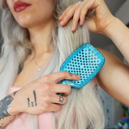 FHI Heat UNbrush Detangling Brush for Pain-Free Brushing on All Wet or Dry Hair Types — Durable DuoFlex Anti-Static Bristles, Lightweight Handle, Vented Hair Brush