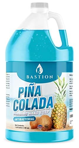 Foaming Antibacterial Hand Soap Refill – Pina Colada Scent, 1 Gallon (128 oz) – Bulk Moisturizing Hand Wash for Home, Office, Kitchen, Bathroom – Kills Germs, Softens Hands