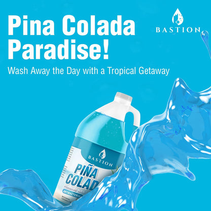 Foaming Antibacterial Hand Soap Refill – Pina Colada Scent, 1 Gallon (128 oz) – Bulk Moisturizing Hand Wash for Home, Office, Kitchen, Bathroom – Kills Germs, Softens Hands