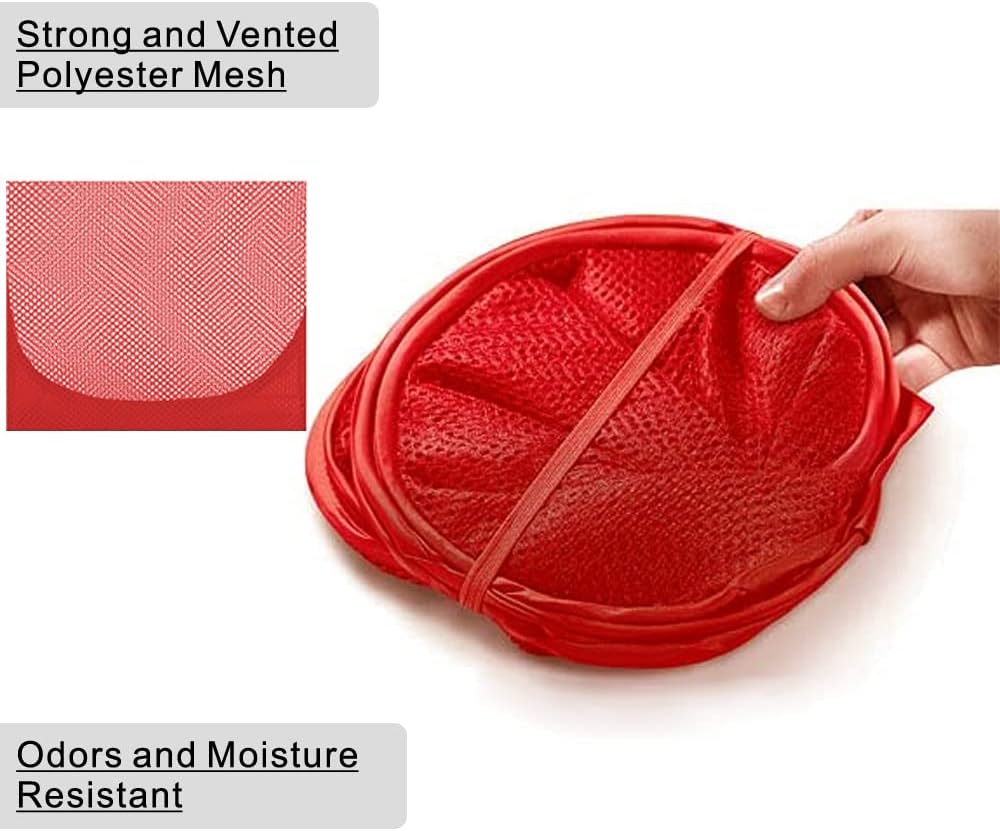 Deluxe Strong Mesh Pop up Laundry Hamper Basket with Side Pocket for Laundry Room, Bathroom, Kids Room, College Dorm or Travel Blush