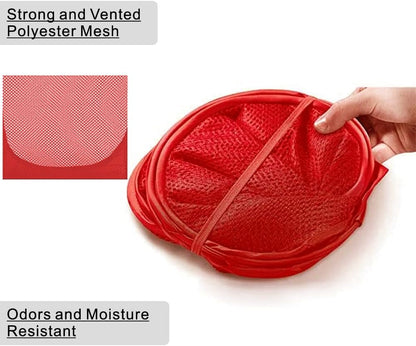 Deluxe Strong Mesh Pop up Laundry Hamper Basket with Side Pocket for Laundry Room, Bathroom, Kids Room, College Dorm or Travel Blush