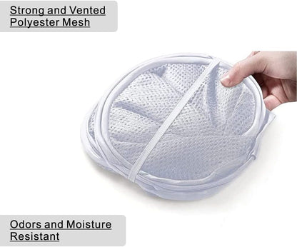 Deluxe Strong Mesh Pop up Laundry Hamper Basket with Side Pocket for Laundry Room, Bathroom, Kids Room, College Dorm or Travel Blush