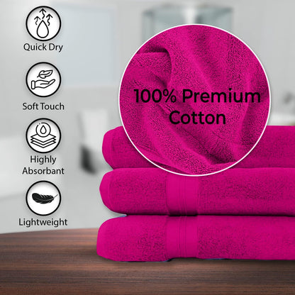 100% Cotton Bath Towels, 24x48 Pack of 6 Towels, Quick Dry, Highly Absorbent, Soft Feel Towel, Gym, Spa, Bathroom, Shower, Pool, Luxury Soft Towels (Grey, 24x48-6 Pack)