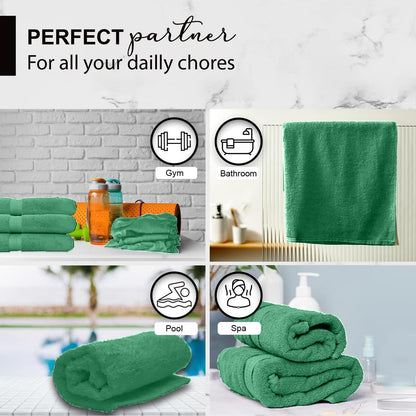 100% Cotton Bath Towels, 24x48 Pack of 6 Towels, Quick Dry, Highly Absorbent, Soft Feel Towel, Gym, Spa, Bathroom, Shower, Pool, Luxury Soft Towels (Grey, 24x48-6 Pack)