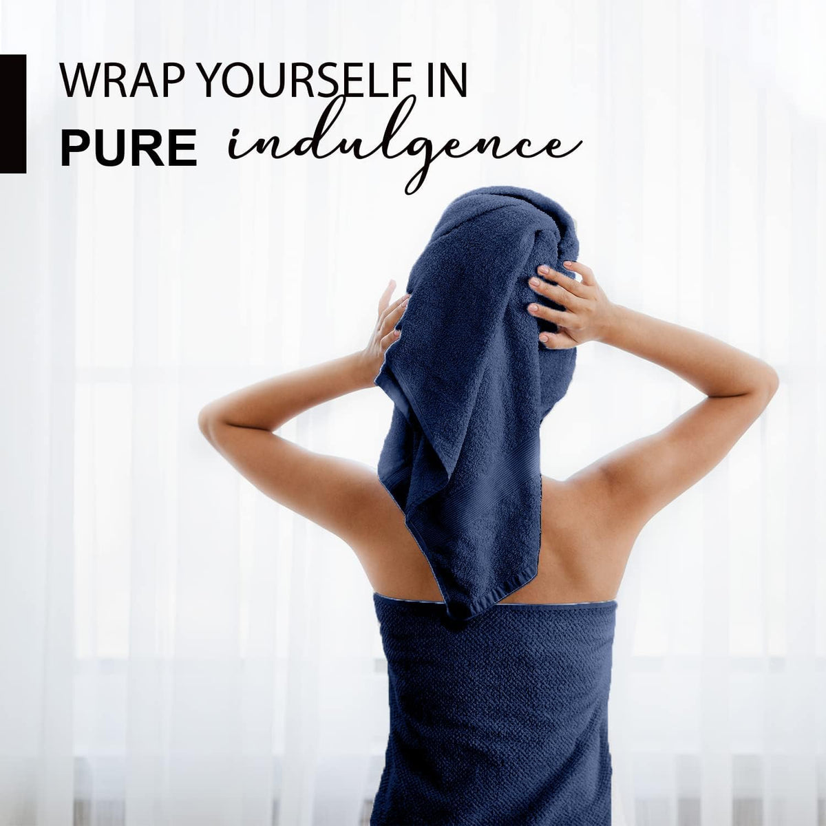 100% Cotton Bath Towels, 24x48 Pack of 6 Towels, Quick Dry, Highly Absorbent, Soft Feel Towel, Gym, Spa, Bathroom, Shower, Pool, Luxury Soft Towels (Grey, 24x48-6 Pack)