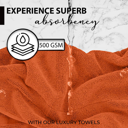 100% Cotton Bath Towels, 24x48 Pack of 6 Towels, Quick Dry, Highly Absorbent, Soft Feel Towel, Gym, Spa, Bathroom, Shower, Pool, Luxury Soft Towels (Grey, 24x48-6 Pack)